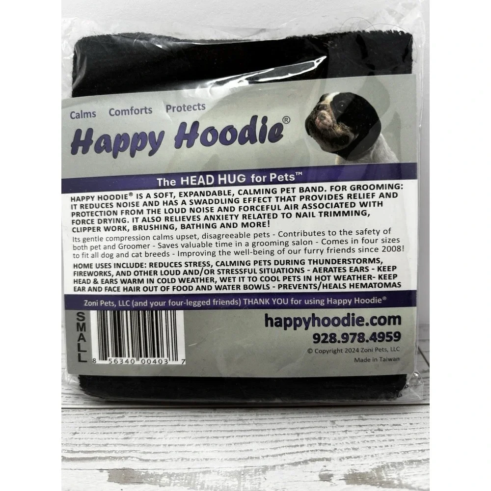 Happy Hoodie Calms Comforts Protects Calming Band For Pet Anxiety Small Dog New